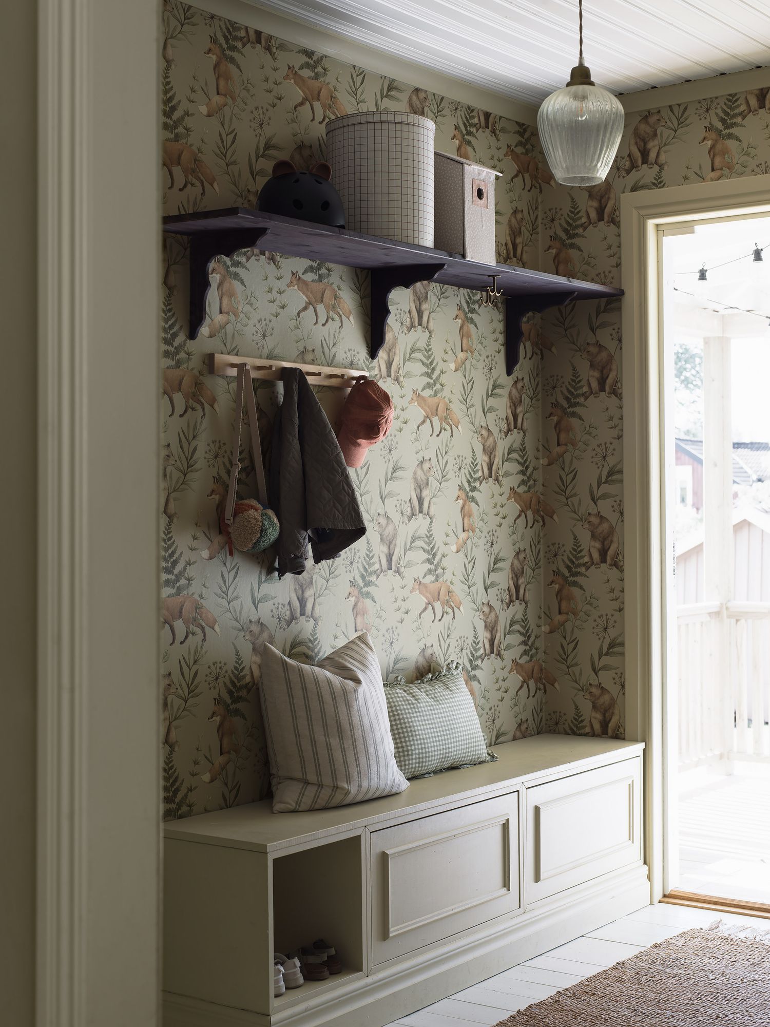6921 Wild Forest Beige and Multi Wallpaper by Boråstapeter
