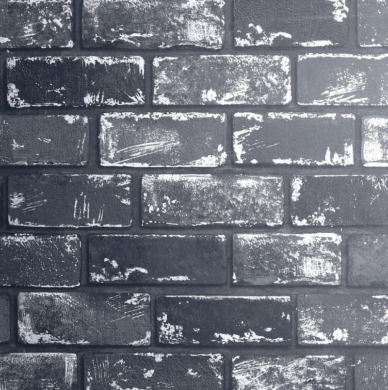 692202 Black Metallic Brick Opera Wallpaper By Arthouse