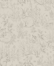 6922 Forest Friends Beige Wallpaper by Boråstapeter