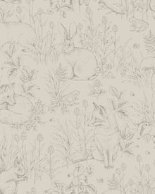 6922 Forest Friends Beige Wallpaper by Boråstapeter