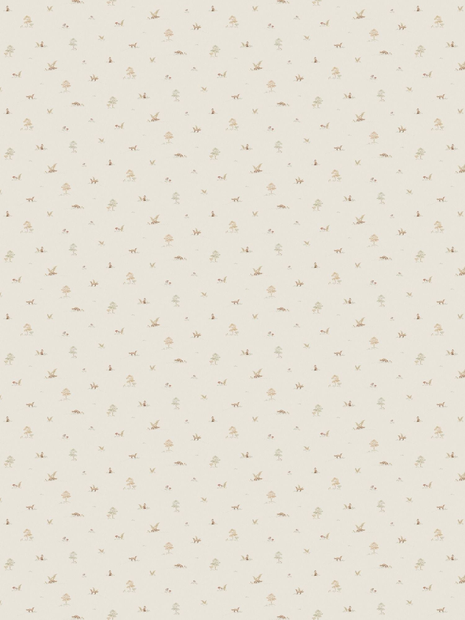 6923 Little Fox Beige and Multi Wallpaper by Boråstapeter
