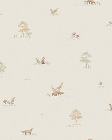 6923 Little Fox Beige and Multi Wallpaper by Boråstapeter
