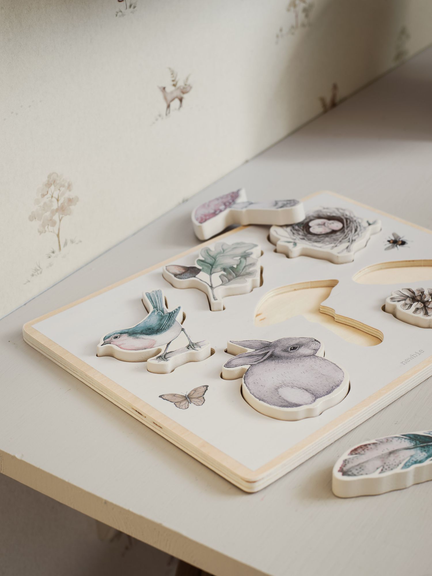 6923 Little Fox Beige and Multi Wallpaper by Boråstapeter