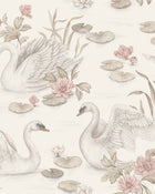 6924 Lily Swan Multi and White Wallpaper by Boråstapeter