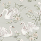 6925 Lily Swan Green and Multi Wallpaper by Boråstapeter