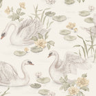 6926 Lily Swan White and Multi Wallpaper by Boråstapeter