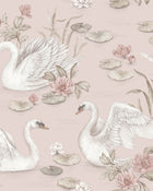 6927 Lily Swan Pink and Multi Wallpaper by Boråstapeter