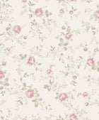 6928 Rose Garden White and Multi Wallpaper by Boråstapeter
