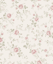 6928 Rose Garden White and Multi Wallpaper by Boråstapeter