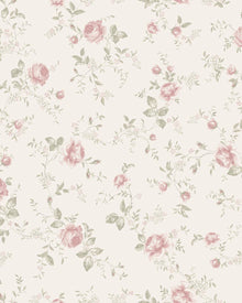 6928 Rose Garden White and Multi Wallpaper by Boråstapeter
