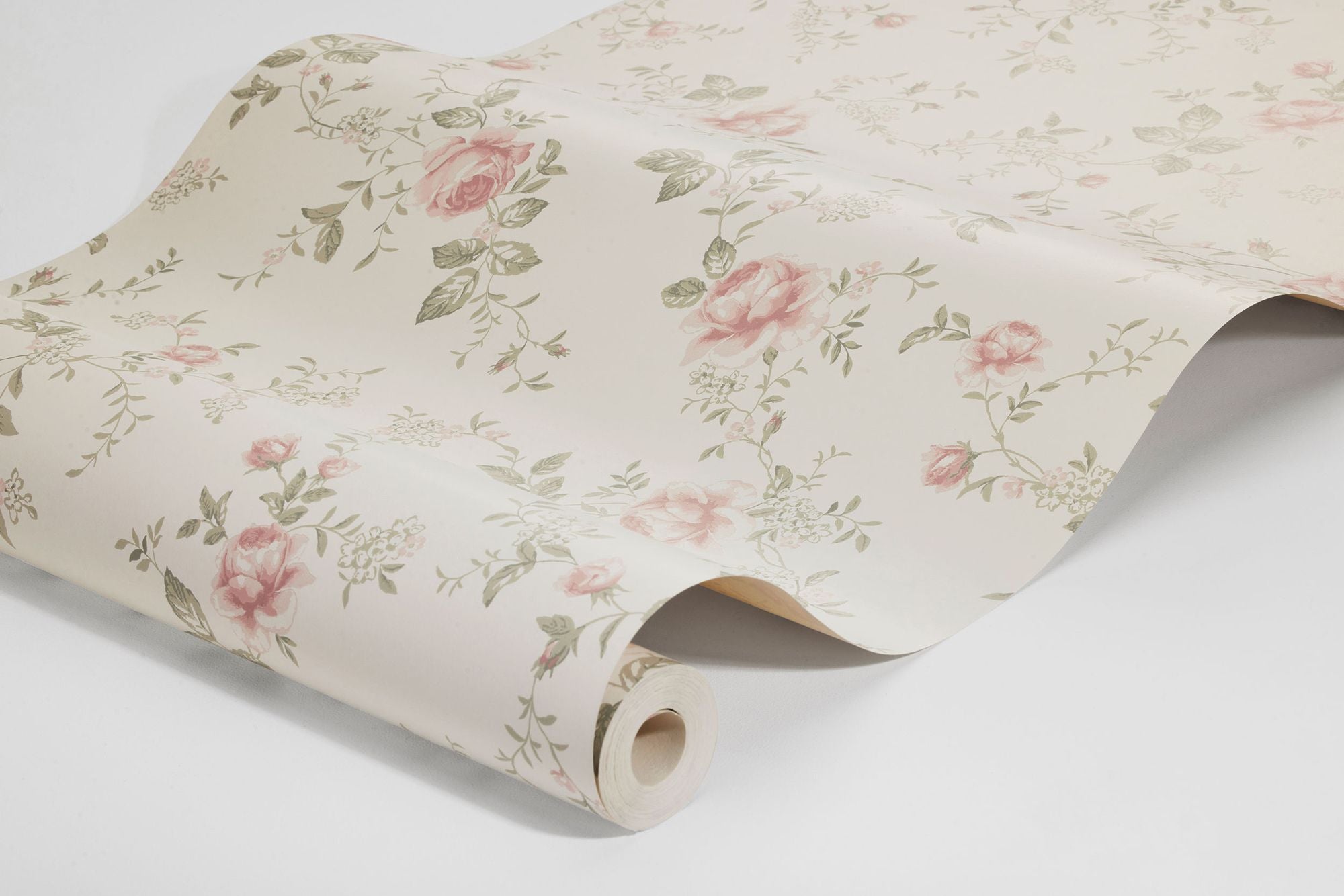 6928 Rose Garden White and Multi Wallpaper by Boråstapeter