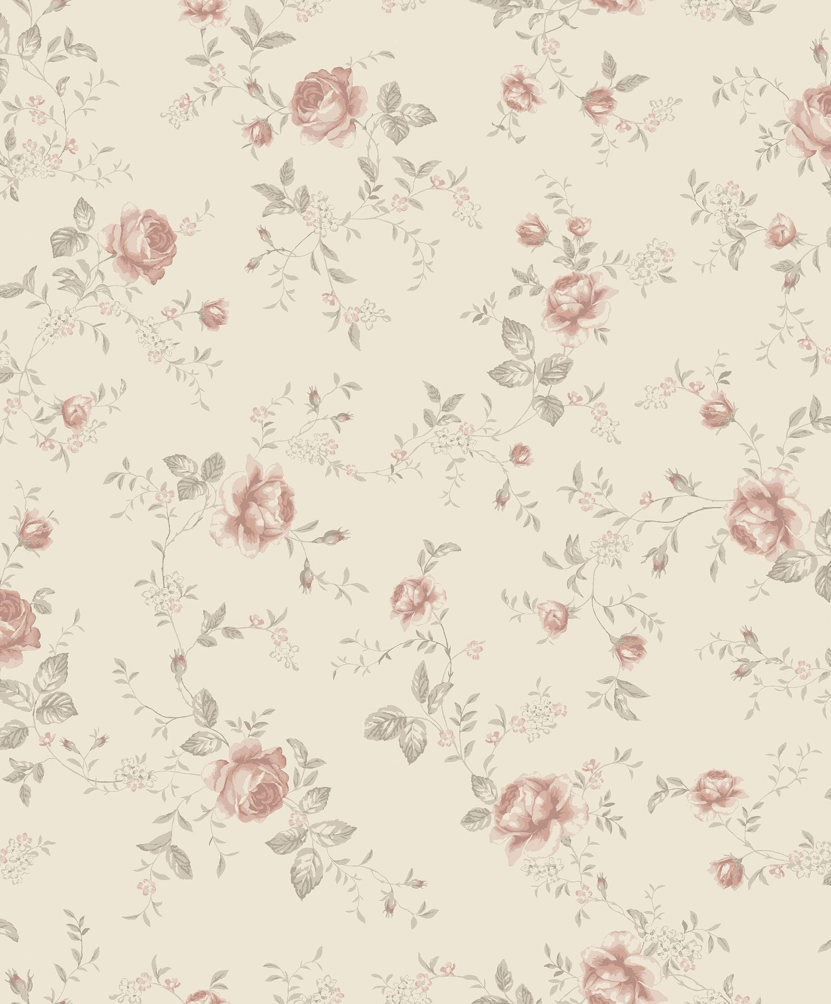6929 Rose Garden Beige and Multi Wallpaper by Boråstapeter