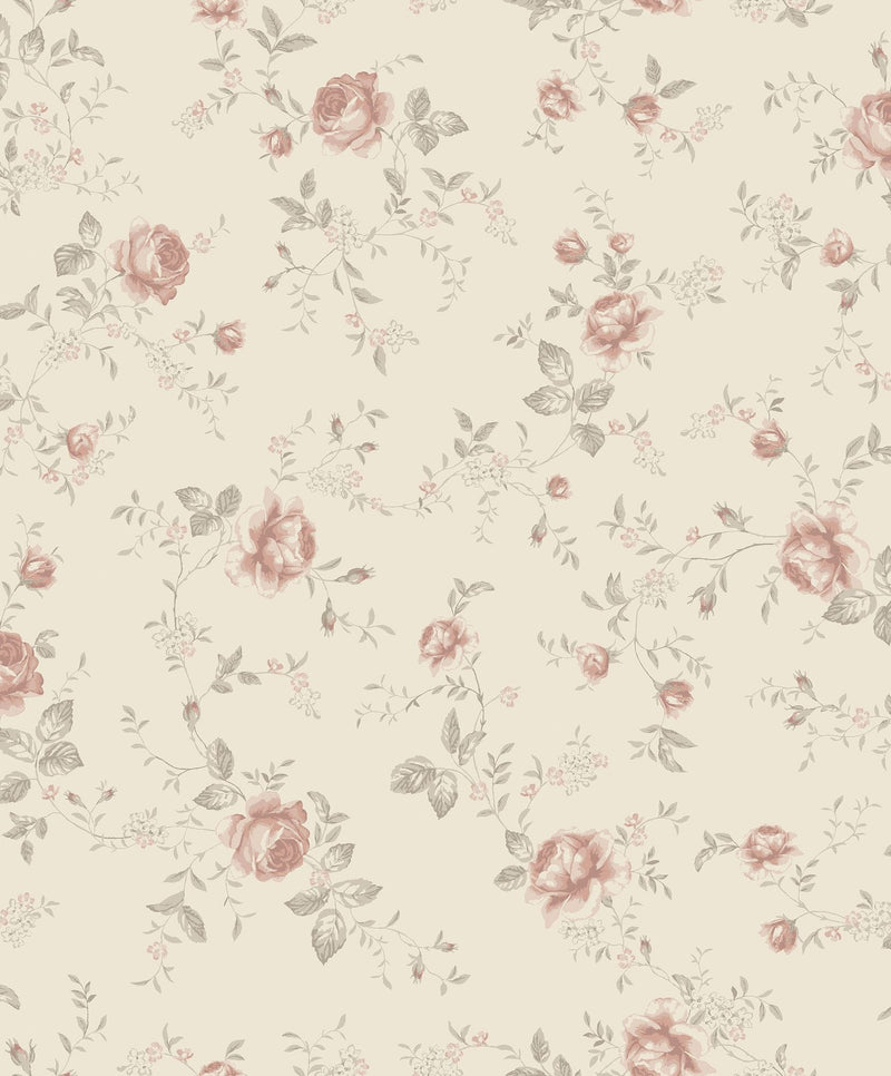 6929 Rose Garden Beige and Multi Wallpaper by Boråstapeter