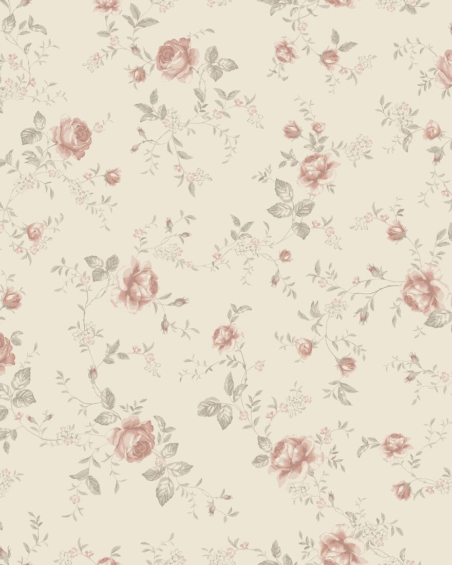 6929 Rose Garden Beige and Multi Wallpaper by Boråstapeter