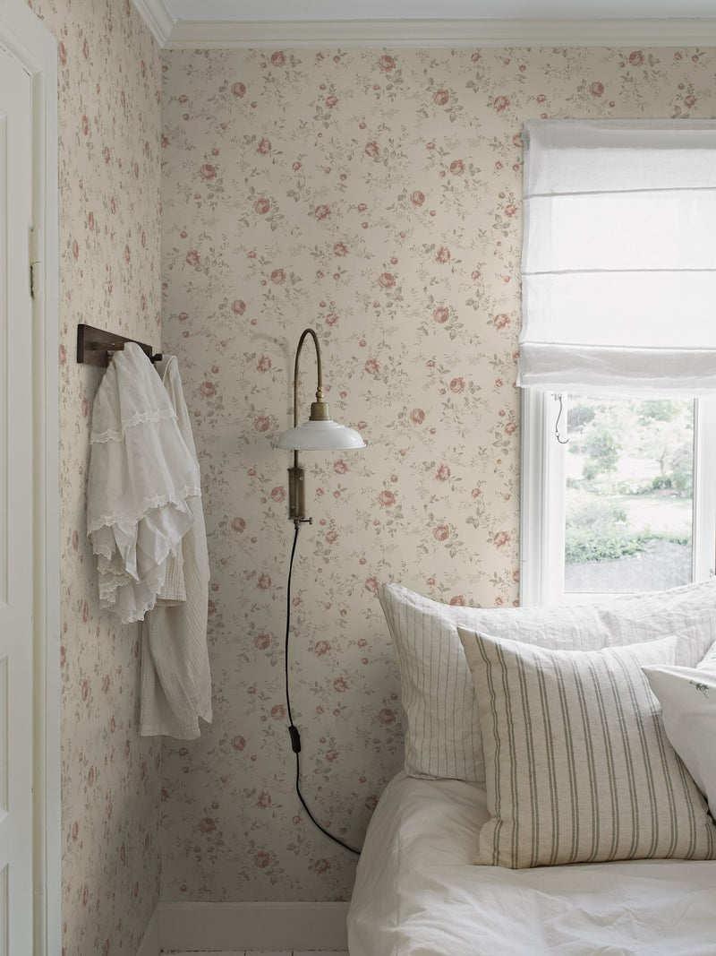 6929 Rose Garden Beige and Multi Wallpaper by Boråstapeter