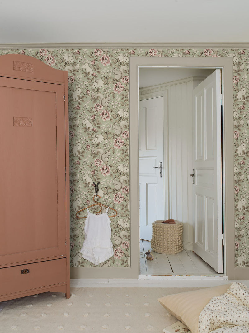 6931 Magic Forest Green and Multi Wallpaper by Boråstapeter