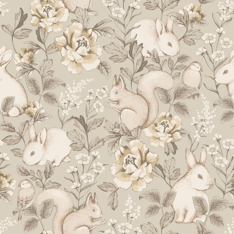 6933 Magic Forest Beige Wallpaper by Boråstapeter
