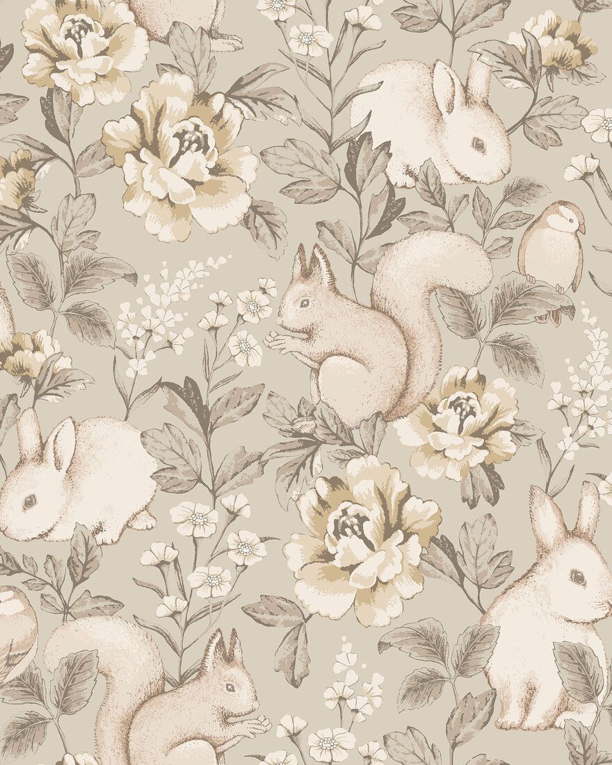 6933 Magic Forest Beige Wallpaper by Boråstapeter