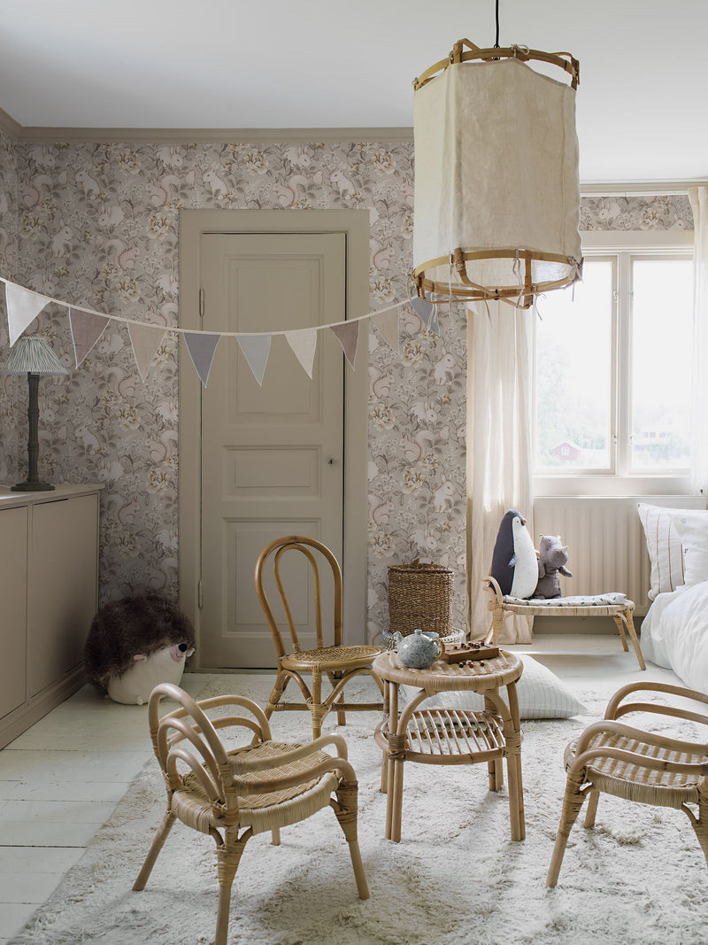 6933 Magic Forest Beige Wallpaper by Boråstapeter