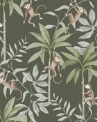 6935 Jungle Friends Green and Multi Wallpaper by Boråstapeter