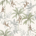6936 Jungle Friends White and Multi Wallpaper by Boråstapeter