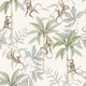 Jungle Friends White and Multi Newbie Wallpaper Wallpaper by Boråstapeter