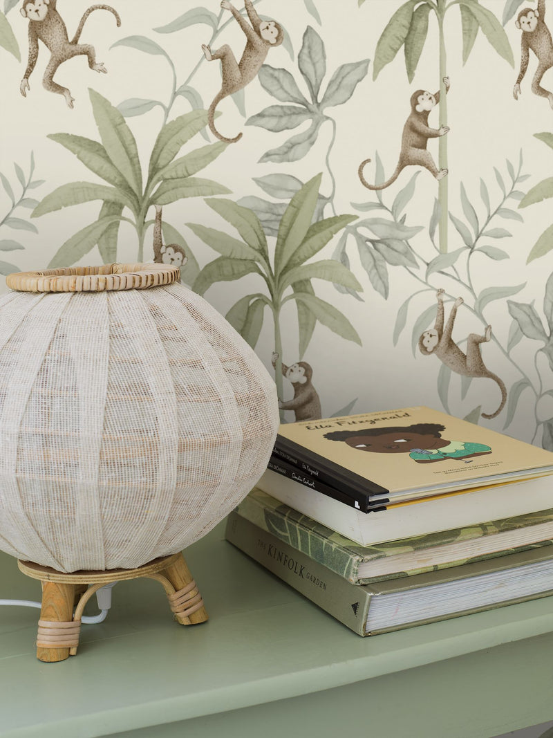 6936 Jungle Friends White and Multi Wallpaper by Boråstapeter