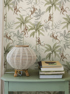 6936 Jungle Friends White and Multi Wallpaper by Boråstapeter