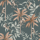 6937 Jungle Friends Blue and Multi Wallpaper by Boråstapeter