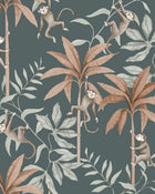 6937 Jungle Friends Blue and Multi Wallpaper by Boråstapeter