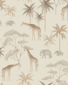 6938 Savannah Beige and Grey Wallpaper by Boråstapeter