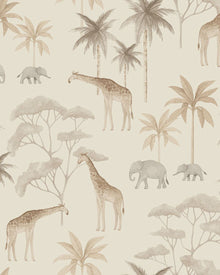 6938 Savannah Beige and Grey Wallpaper by Boråstapeter
