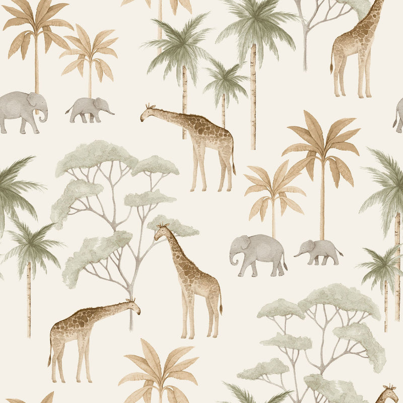 6939 Savannah White and Multi Wallpaper by Boråstapeter