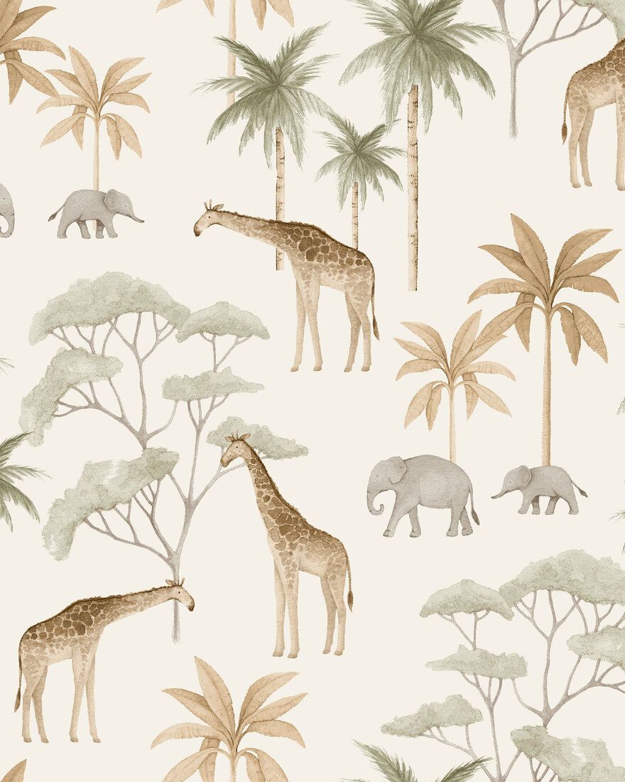 6939 Savannah White and Multi Wallpaper by Boråstapeter