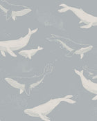 6942 Whales Blue and Grey Wallpaper by Boråstapeter