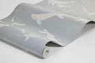 6942 Whales Blue and Grey Wallpaper by Boråstapeter