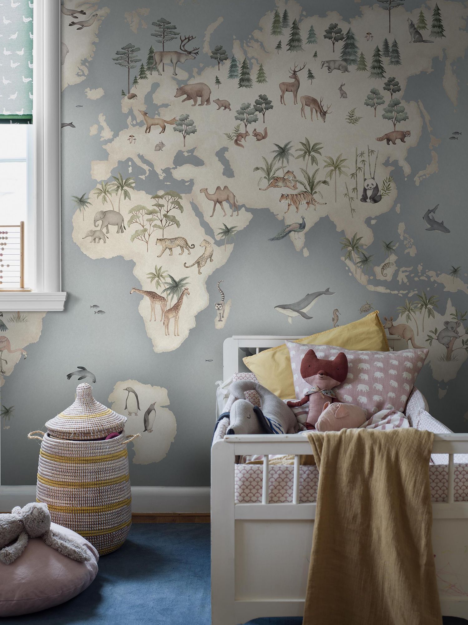 6946 Little Explorer Mural Blue and Multi Wallpaper by Boråstapeter