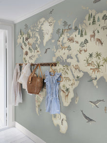 6946 Little Explorer Mural Blue and Multi Wallpaper by Boråstapeter