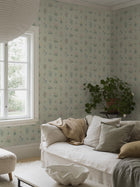 6950 Ängsflora Green and Multi Wallpaper by Boråstapeter