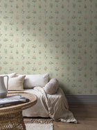 6950 Ängsflora Green and Multi Wallpaper by Boråstapeter