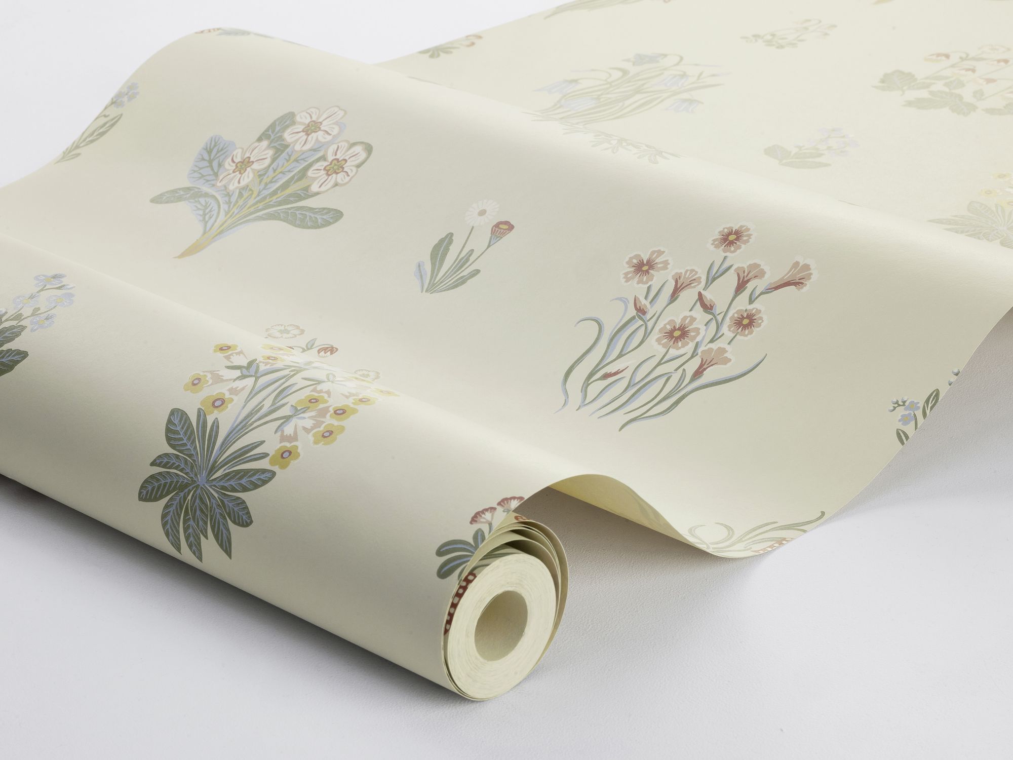 6951 Ängsflora Beige and Multi Wallpaper by Boråstapeter