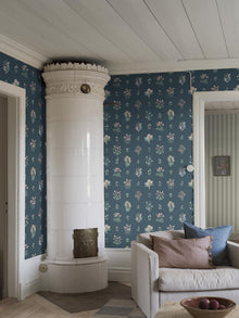 6952 Ängsflora Blue and Multi Wallpaper by Boråstapeter