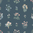 6952 Ängsflora Blue and Multi Wallpaper by Boråstapeter