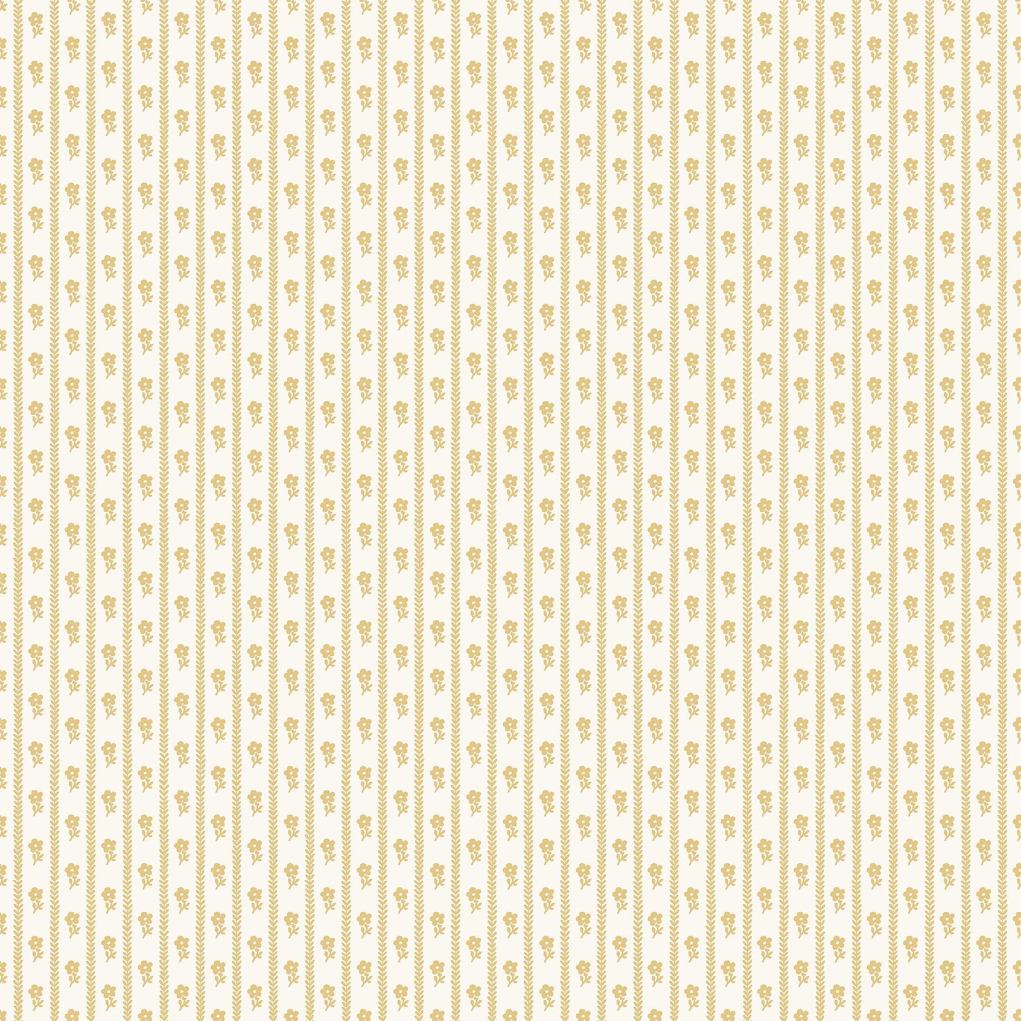6953 Lilla Lyckan Yellow and White Wallpaper by Boråstapeter