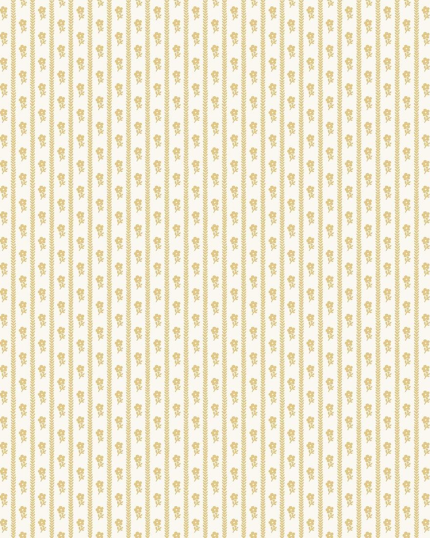 6953 Lilla Lyckan Yellow and White Wallpaper by Boråstapeter