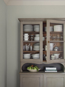6954 Lilla Lyckan Green and White Wallpaper by Boråstapeter