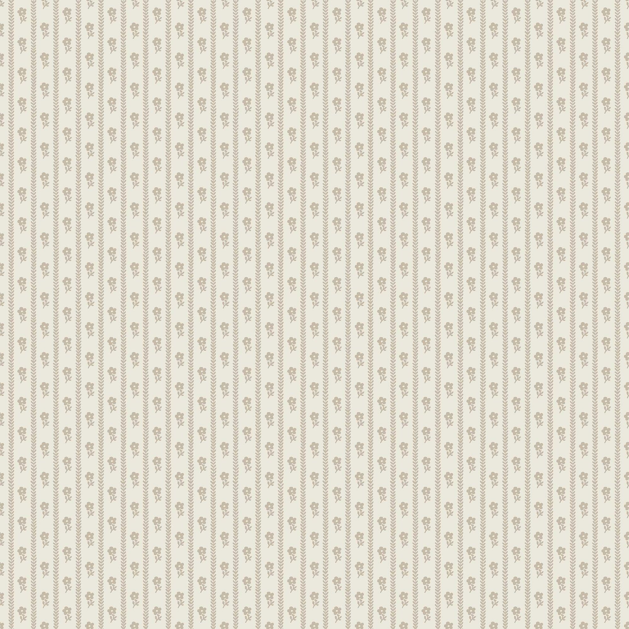 6955 Lilla Lyckan Beige and White Wallpaper by Boråstapeter