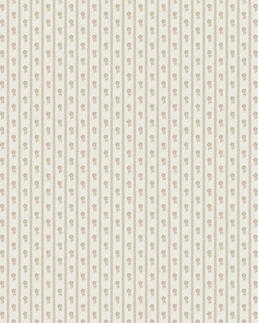 6955 Lilla Lyckan Beige and White Wallpaper by Boråstapeter