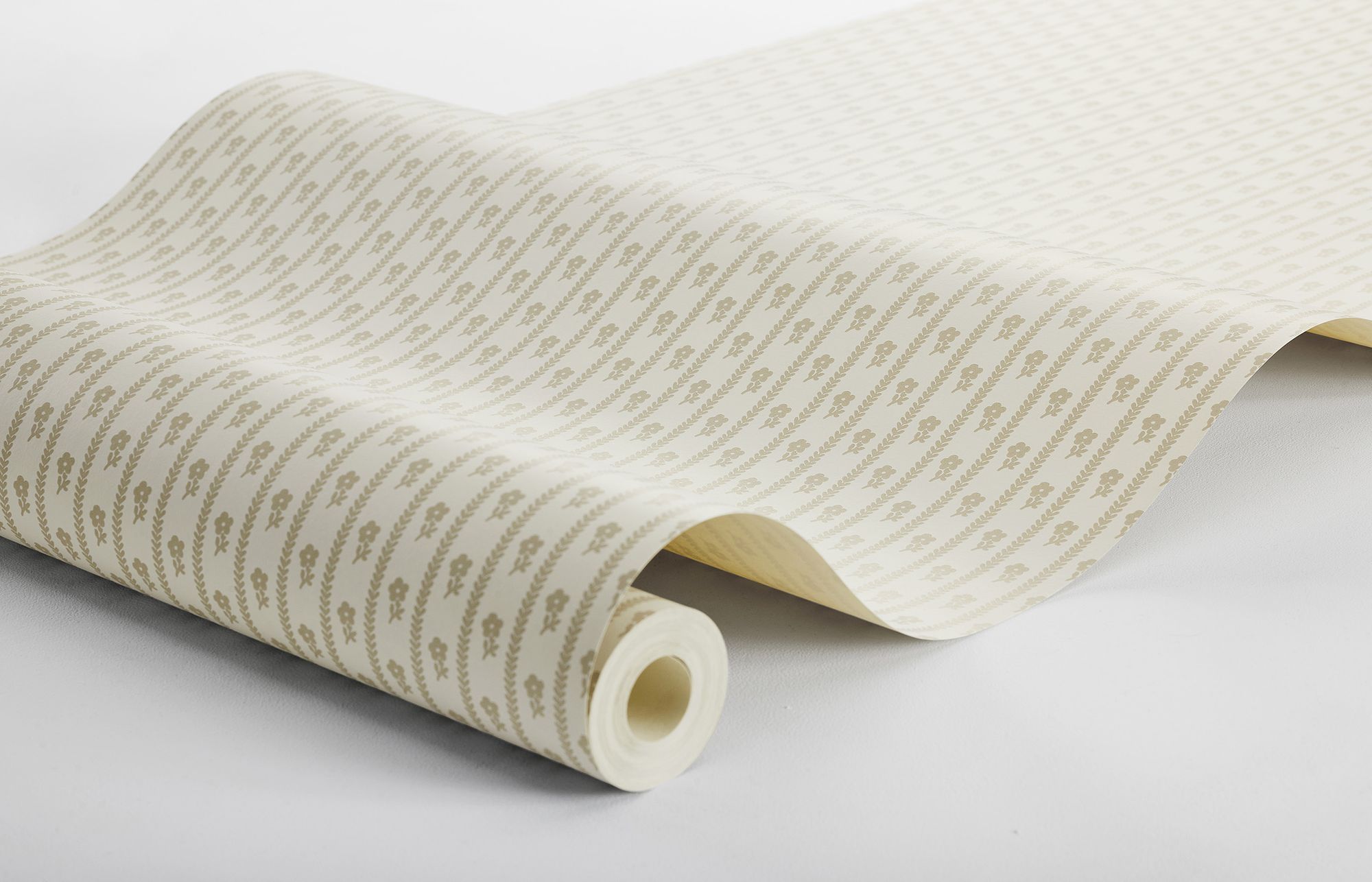 6955 Lilla Lyckan Beige and White Wallpaper by Boråstapeter