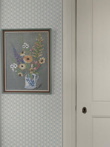 6956 Lilla Lyckan Blue and White Wallpaper by Boråstapeter